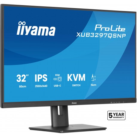 iiyama ProLite XUB3297QSNP-B1 pantalla para PC 81,3 cm (32'') 2560 x 1440 Pixeles Quad HD LED Negro
