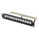 PATCH PANEL LANBERG 12 PUERTOS 1U RACK 10 FTP PARA MODULOS KEYSTONE NEGRO