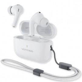 VENTION - Auriculares Bluetooth Vention Echo Lite E11 Plus con estuche de carga/ Autonomía 30h/ Blancos - NBVW0-PLUS