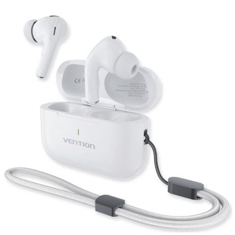 VENTION - Auriculares Bluetooth Vention Echo Lite E11 Plus con estuche de carga/ Autonomía 30h/ Blancos - NBVW0-PLUS