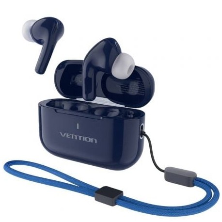 VENTION - Auriculares Bluetooth Vention Echo Lite E11 Plus con estuche de carga/ Autonomía 30h/ Azules - NBVL0-PLUS