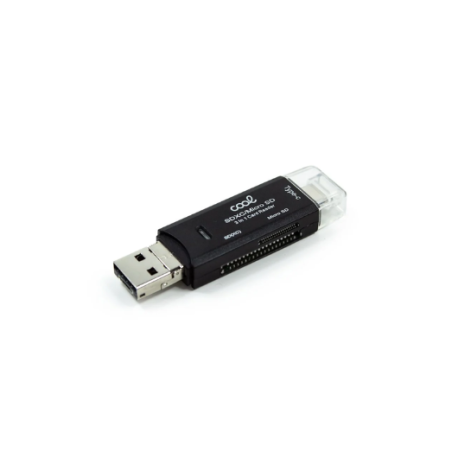 LECTOR TARJETAS COOL 3 EN 1 (TIPO-C/MICRO-USB/USB)
