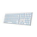 CoolBox TECLADO INALAMBRICO RETROILUMINADO MOONLIGHT KEY B431 USB-C+BT5.1+RF2.4G BLANCO DE ALUMINIO