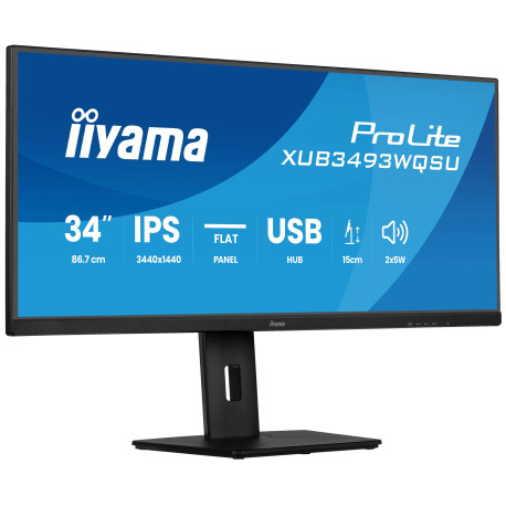 iiyama ProLite XUB3493WQSU-B6 pantalla para PC 86,4 cm (34'') 3440 x 1440 Pixeles UltraWide Quad HD LED Negro