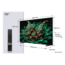 TCL 98C7K Televisor 2,49 m (98'') 4K Ultra HD Smart TV Wifi Metálico 3000 cd / m²