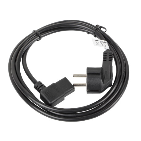 Lanberg CA-C13C-12CC-0030-BK cable de transmisión Negro 3 m CEE7/7 IEC 320