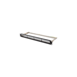 PATCH PANEL LANBERG 24 PUERTOS 1U RACK 19 FTP PARA MODULOS KEYSTONE NEGRO