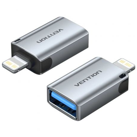 Adaptador OTG USB Vention CUCH0/ USB Hembra - Lightning Macho/ Azul