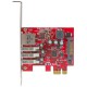StarTech.com Tarjeta Adaptador de Red Ethernet Gigabit Combo con Hub Concentrador USB 3.0 de 3 Puertos PEXUSB3S3GE