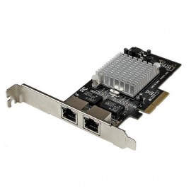 StarTech.com Tarjeta Adaptador de Red PCI Express PCI-E Gigabit Ethernet con 2 Puertos RJ45 Chipset Intel i350 ST2000SPEXI