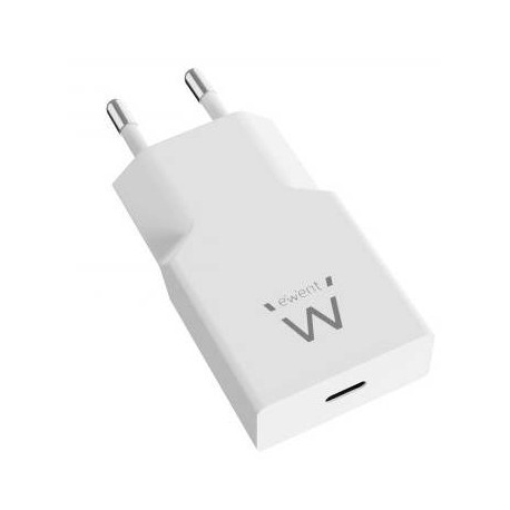 Ewent Cargador Rápido USB-C PD de 20W con Tecnología GaN y Diseño Ultrafino