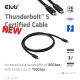 CLUB3D CAC-2501 cable Thunderbolt 1 m 120 Gbit/s Negro