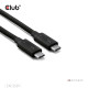 CLUB3D CAC-2501 cable Thunderbolt 1 m 120 Gbit/s Negro