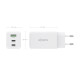 AISENS Cargador GaN 65W, 2xUSB-C PD3.0 QC4.0, 1xUSB-A QC3.0, Blanco