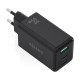 AISENS Cargador GaN 65W, 2xUSB-C PD3.0 QC4.0, 1xUSB-A QC3.0, Negro