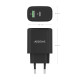 AISENS Cargador GaN 45W, 1xUSB-C PD3.0 QC4.0, 1xUSB-A QC3.0, Negro