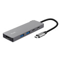 Trust 26062 hub de interfaz USB Tipo C Gris