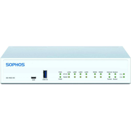 Sophos SD-RED 60 dispositivo de gestión de red 850 Mbit/s Energía sobre Ethernet (PoE)