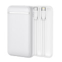 COOL BATERIA EXTERNA POWER BANK 5000 MAH (2 CABLES: TIPO C / LIGHTNING) BLANCO