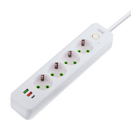 COOL - COOL CARGADOR UNIVERSAL MULTIPUERTO (REGLETA 7 PUERTOS) BLANCO