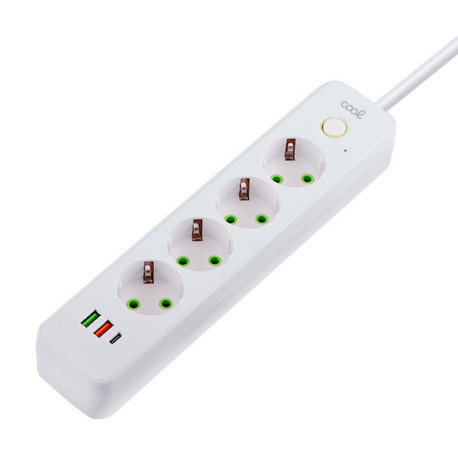 COOL - COOL CARGADOR UNIVERSAL MULTIPUERTO (REGLETA 7 PUERTOS) BLANCO