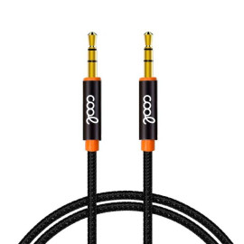 COOL CABLE JACK 3.5 MM A JACK 3.5 MM  AUDIO-AUDIO NYLON NEGRO (1M)