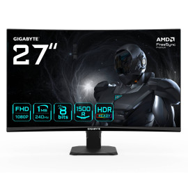 GIGABYTE GS27FC2 Monitor Gaming Curvo 27'' FHD - 1920 x 1080, 240Hz, 1ms, 350 cd/m², HDR Ready, HDMI 2.0, Displayport 1.4