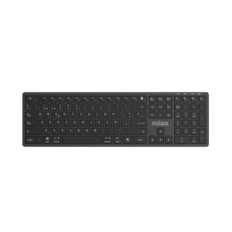 Nilox PRO WIRELESS BLACK ESPANOL teclado Hogar / Oficina USB + Bluetooth QWERTY Español Negro