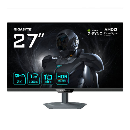 GIGABYTE G27Q2 Monitor Gaming 27” 2K QHD - 2560 x 1440, 200Hz, 1ms, 350 cd/m²