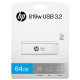 HP HPFD819W-A-64 unidad flash USB 64 GB USB tipo A 3.2 Gen 2 (3.1 Gen 2) Plata