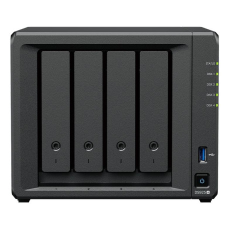 Synology DiskStation DS925+ NAS Ryzen Embedded V1500B 4 GB DDR4 64 TB Unidad de disco duro Negro