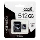 COOL TARJETA MEMORIA MICRO SD CON ADAPTADOR X512 GB (CLASE 10)