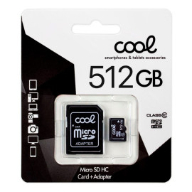 COOL TARJETA MEMORIA MICRO SD CON ADAPTADOR X512 GB (CLASE 10)