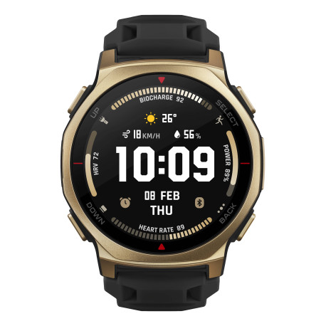 Amazfit T-rex 3 Pro 3,35 cm (1.32'') AMOLED 44 mm Digital 466 x 466 Pixeles Pantalla táctil Oro Wifi GPS (satélite)