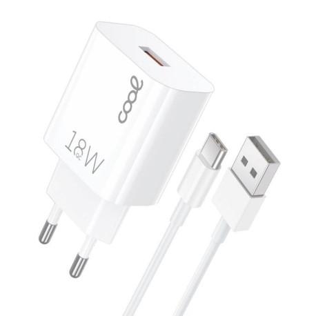 COOL CARGADOR RED /CONECTOR TIPO-C  3AMP (CARGA RÁPIDA)  KIT 2 EN 1 BLANCO