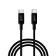 COOL CABLE USB COMPATIBLE UNIVERSAL TIPO-C A TIPO-C (1 METRO) NEGRO 3 AMP