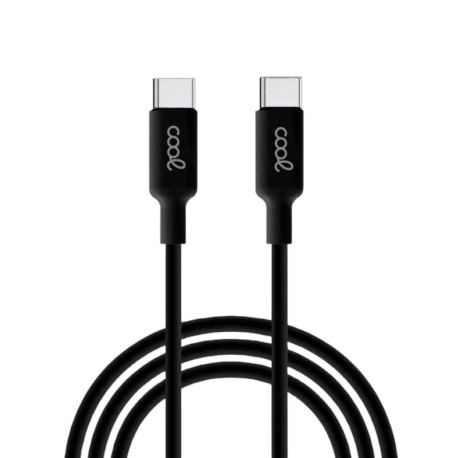 COOL CABLE USB COMPATIBLE UNIVERSAL TIPO-C A TIPO-C (1 METRO) NEGRO 3 AMP