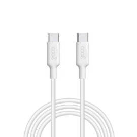 COOL CABLE USB  TIPO-C A TIPO-C (1 METRO) 3 AMP BLANCO