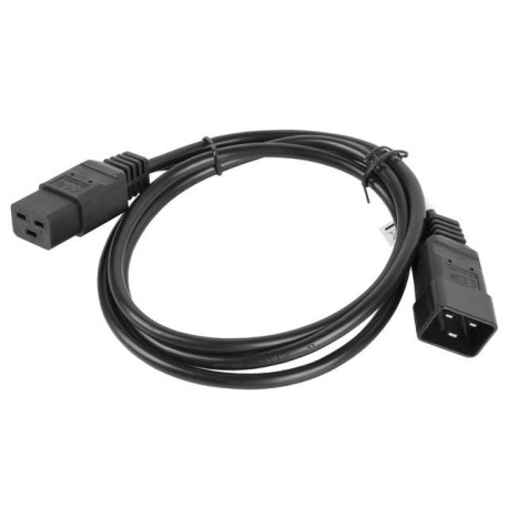 Lanberg CA-C19E-10CC-0018-BK cable de transmisión Negro 1,8 m C19 acoplador C20 acoplador