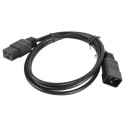Lanberg CA-C19E-10CC-0018-BK cable de transmisión Negro 1,8 m C19 acoplador C20 acoplador