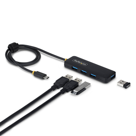 StarTech.com Hub USB-C de 4 Puertos A - 5 Gbps - Ladrón USB Alimentado por el Bus