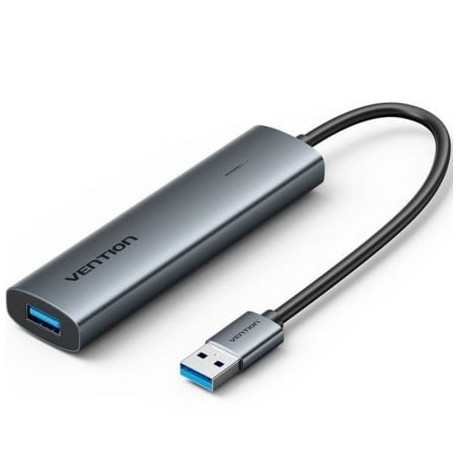 Hub USB 3.0 Vention TGXHB/ 1xUSB Tipo-C/ 3xUSB/ 1xUSB Tipo-C PD/ Gris