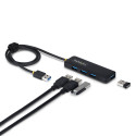 StarTech.com Hub USB-A de 4 Puertos - 5 Gbps - Ladrón USB Alimentado por el Bus USB