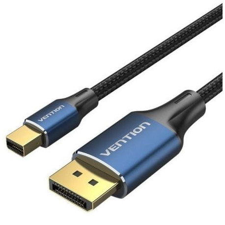 Cable Conversor DisplayPort 1.4 8K Vention HCFLG/ DisplayPort Macho - Mini DisplayPort Macho/ 2m/ Negro y Azul