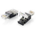 Equip 121163 RJ-45 Negro, Transparente conector