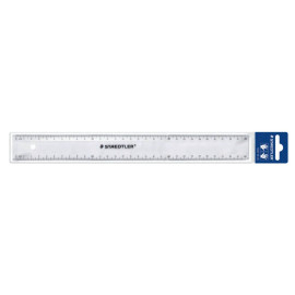 Staedtler 562 300 PB cirterio Regla graduada 300 mm Plástico Transparente 1 pieza(s)