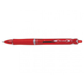 Pilot Acroball Rojo Bolígrafo de punta retráctil con pulsador Medio