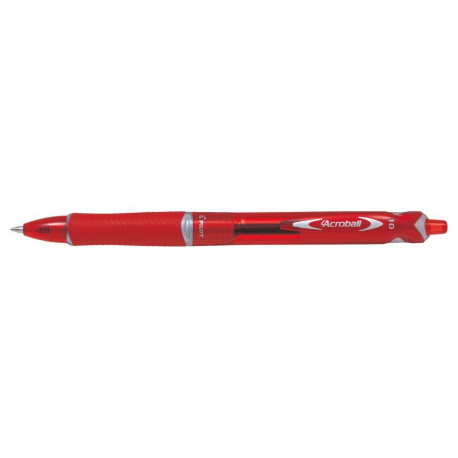 Pilot Acroball Rojo Bolígrafo de punta retráctil con pulsador Medio