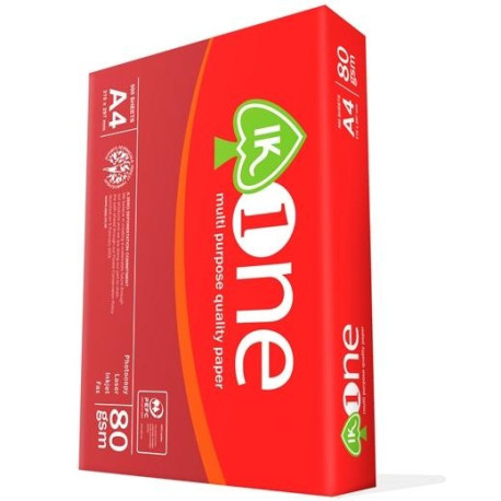 IK ONE PAPEL A4 80GR-  ( 1 CAJA 5 PAQUETES) PAPEL A4 COPY