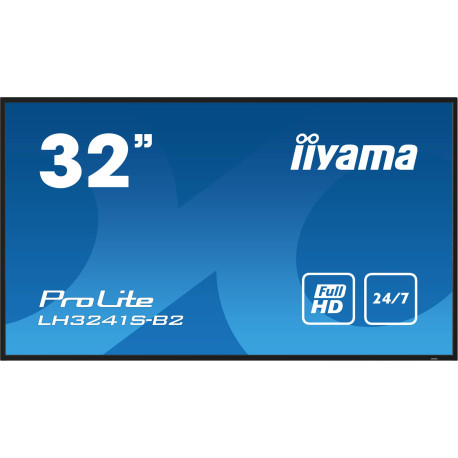 iiyama LH3241S-B2 pantalla de señalización Diseño de quiosco 80 cm (31.5'') LED 350 cd / m² Full HD Negro 24/7